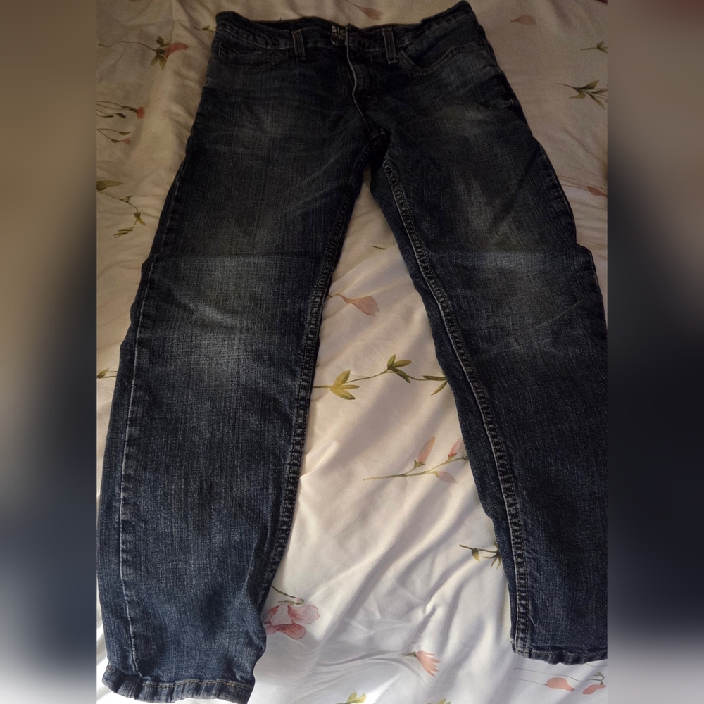 Signature by Levi Strauss Dark Blue Men's Straight Jeans Size 37 Slim
